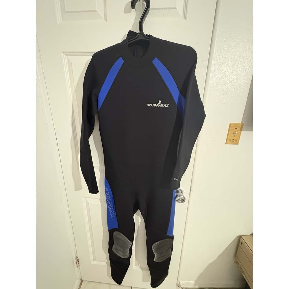 ScubaMax 3mm Scuba Diving Full Wetsuit Men's Size ML Black Blue